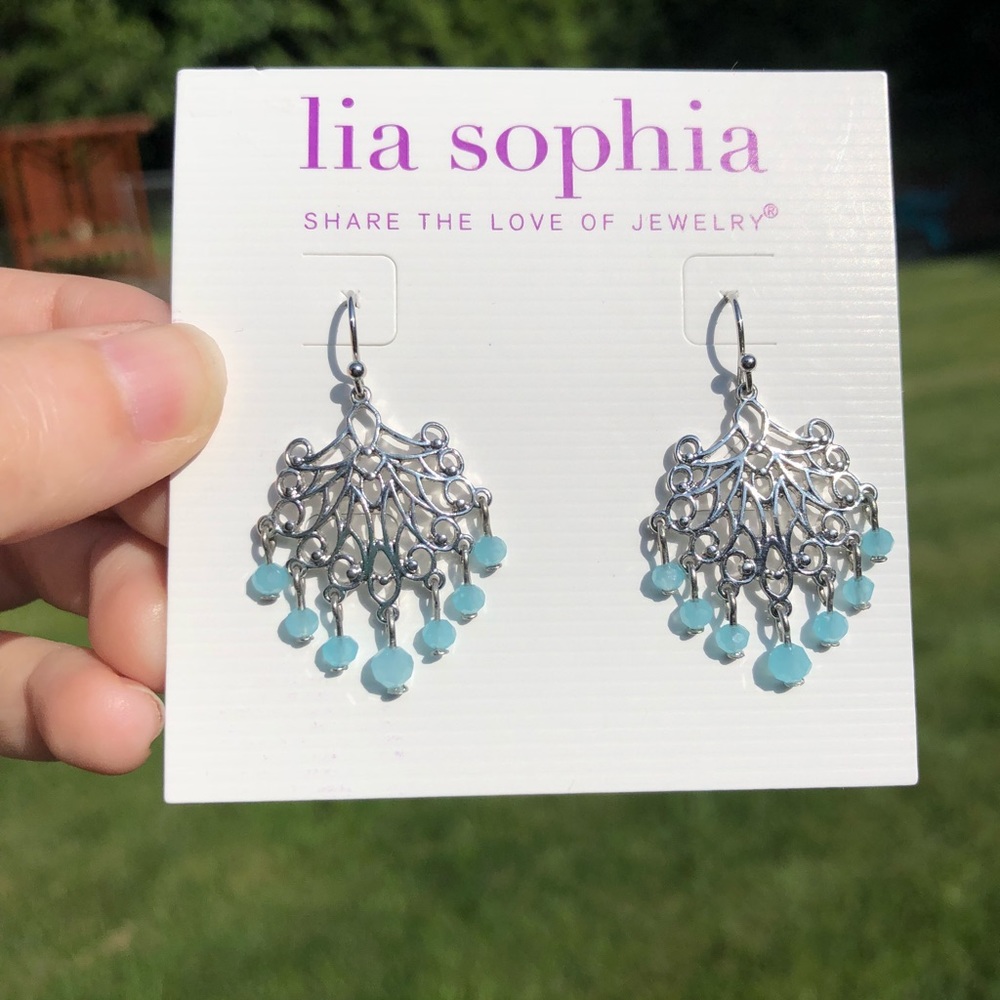 Lia Sophia Mint / Teal Earrings